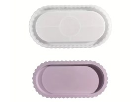 Molde silicona bandeja ovalada rizada 